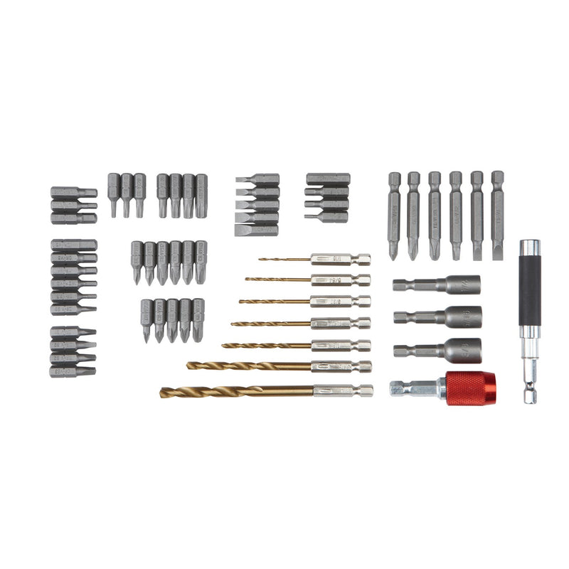Quick Release Drill and Driver Bit Set, 58 Pc.