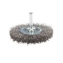 3 en. Con la rueda de alambre de 1/4 pulg. Vástago