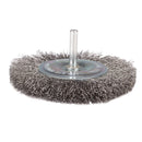 4 pulg. Con la rueda de alambre de 1/4 pulg. Vástago