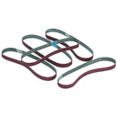 WARRIOR 93990 Juego de bandas lijadoras surtidas,1/2 pulg. X 18 pulg, 5 piezas