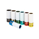 1/2 pulg. Drive SAE y métricas de tuercas de vaso de impacto, 7 PC.