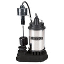 DRUMMOND 63400 Bomba De Sumidero Sumergible De 1/2 HP Con Interruptor De Flotador Vertical De Servicio Pesado 4400 GPH