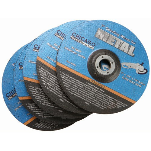7 en. 24 Grit metal Grinding Wheel 5 Pk.
